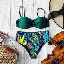 Load image into Gallery viewer, High Waist Bikini 2020 Push Up Swimsuit Women Print Bikinis Retro Plus Size Swimwear Padded Bathing Suit Floral Beach Wear
