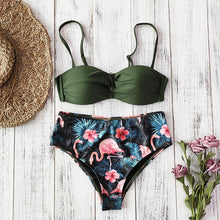Load image into Gallery viewer, High Waist Bikini 2020 Push Up Swimsuit Women Print Bikinis Retro Plus Size Swimwear Padded Bathing Suit Floral Beach Wear