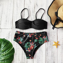 Load image into Gallery viewer, High Waist Bikini 2020 Push Up Swimsuit Women Print Bikinis Retro Plus Size Swimwear Padded Bathing Suit Floral Beach Wear