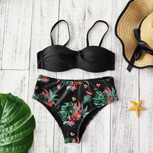 Load image into Gallery viewer, High Waist Bikini 2020 Push Up Swimsuit Women Print Bikinis Retro Plus Size Swimwear Padded Bathing Suit Floral Beach Wear
