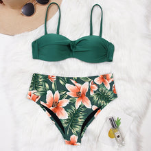 Load image into Gallery viewer, High Waist Bikini 2020 Push Up Swimsuit Women Print Bikinis Retro Plus Size Swimwear Padded Bathing Suit Floral Beach Wear
