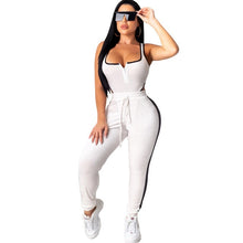 Load image into Gallery viewer, Winter Women&#39;s set Velvet bodysuit pencil pants suit two piece set Sexy sleeveless Street casual fashion tracksuit outfit
